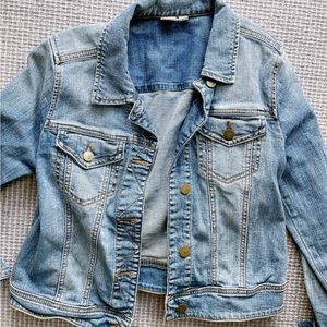 Adorable BP Jean Jacket Size Medium with Zig Zag Stitching